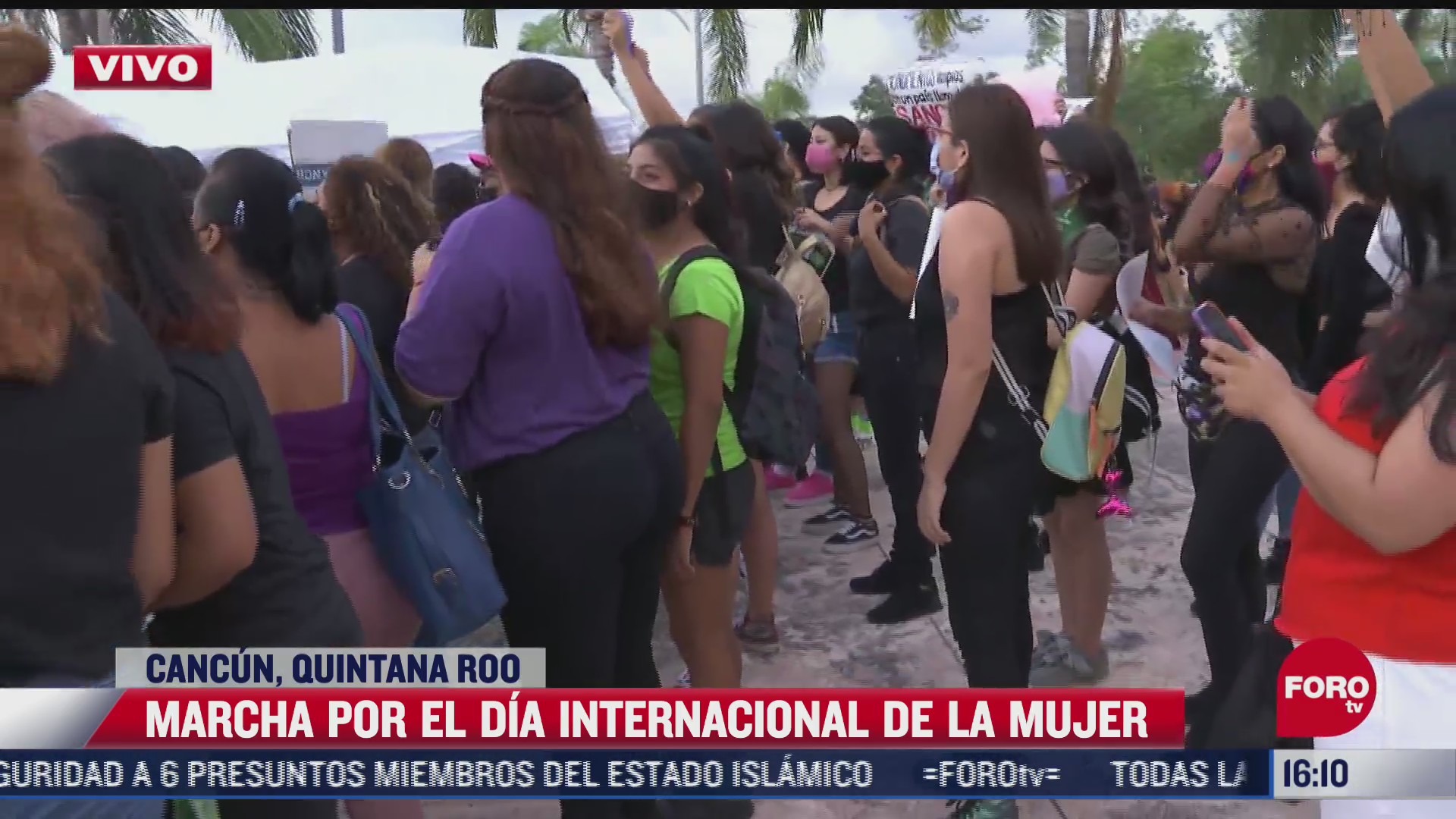 feminista realizan marcha pacifica en cancun quinta roo