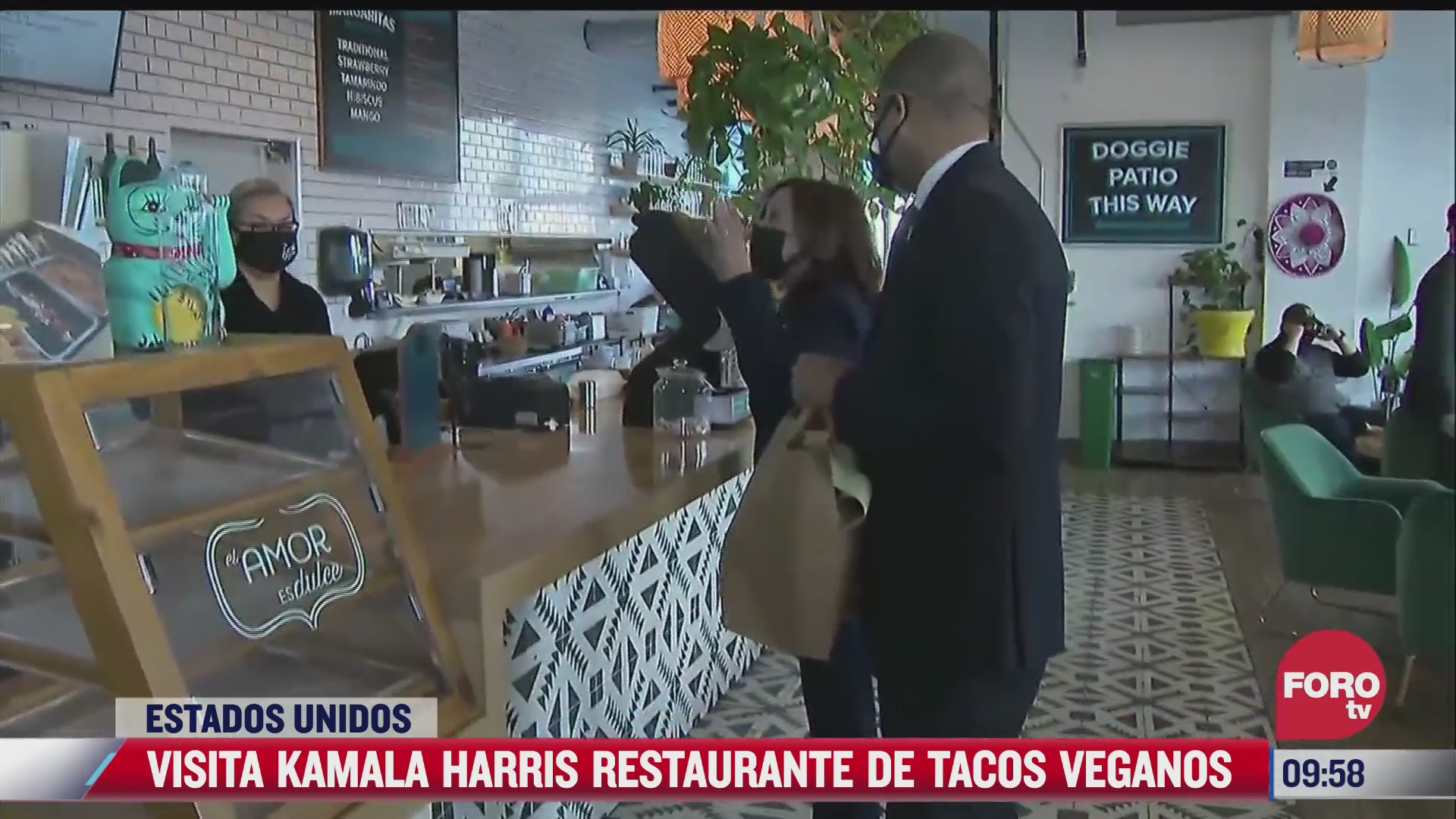 kamala harris vicepresidenta de eeuu visita restaurante de tacos veganos