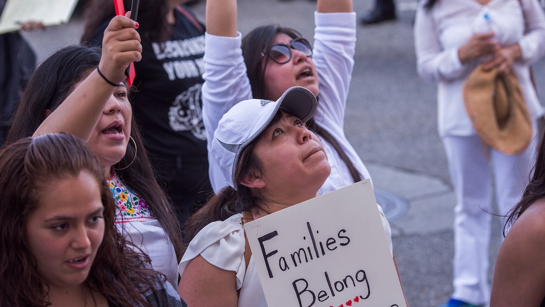 Manifestación para mantener unidas a las familias inmigrantes en EU (Getty Images, archivo)