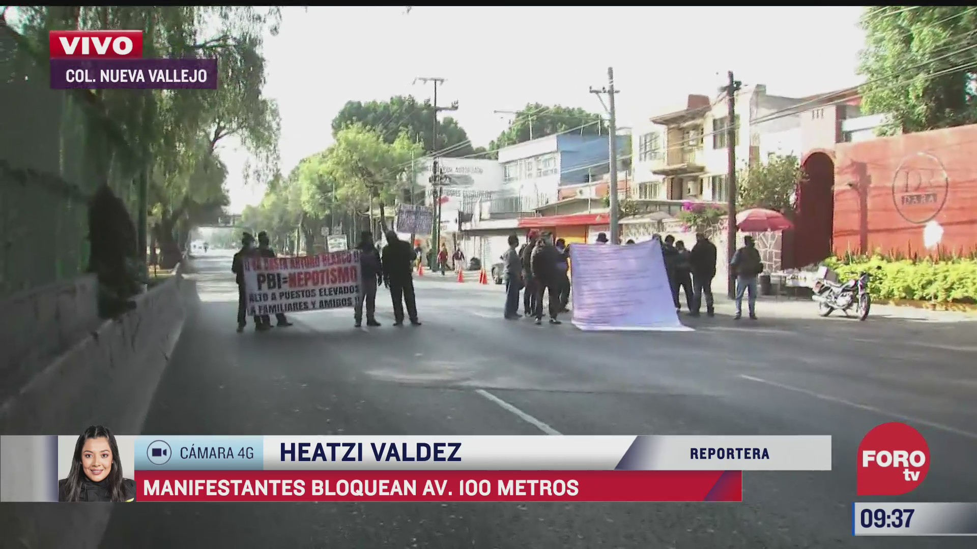 manifestantes bloquean avenida cien metros cdmx