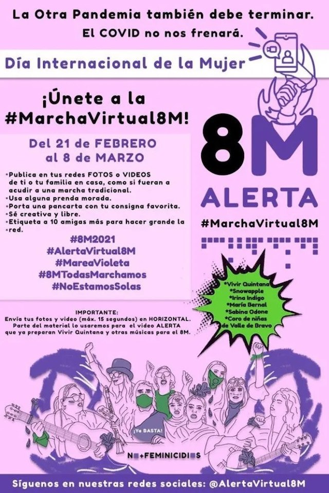 Cartel Marcha 8M Día Mujer
