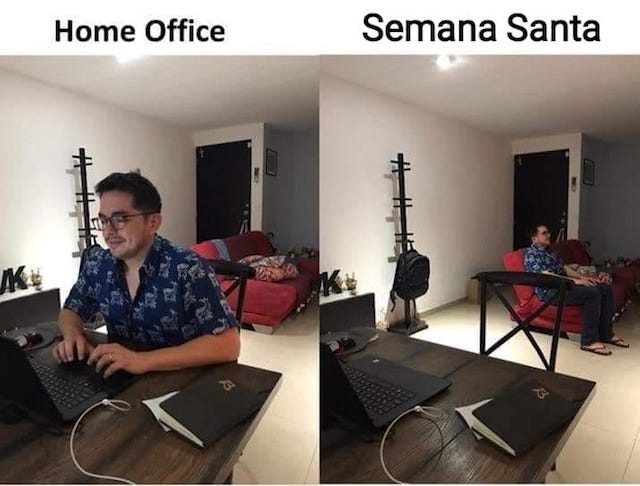 Memes Semana Santa Home Office