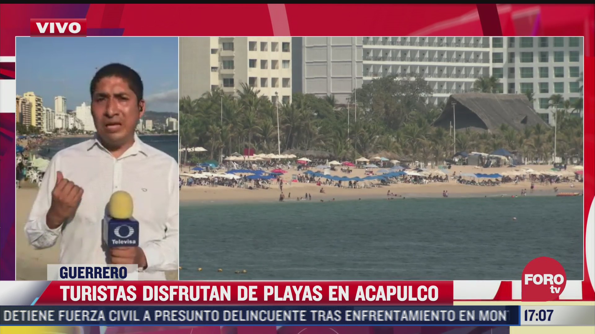 miles de turistas disfrutan de las playas en acapulco