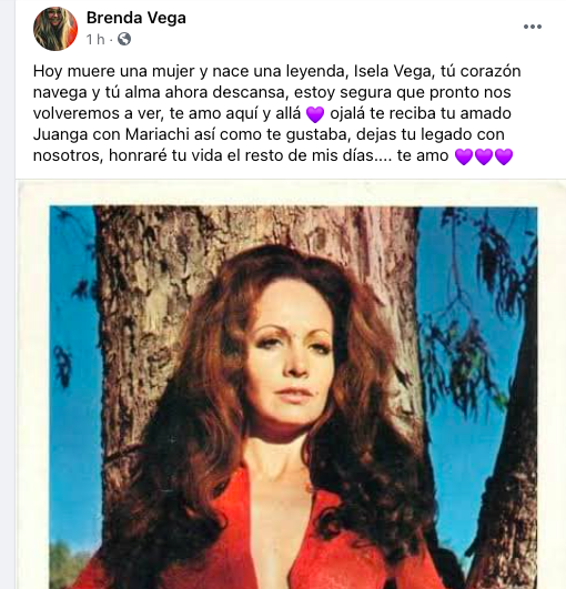 Muere la actriz Isela Vega, a la edad de 81 años