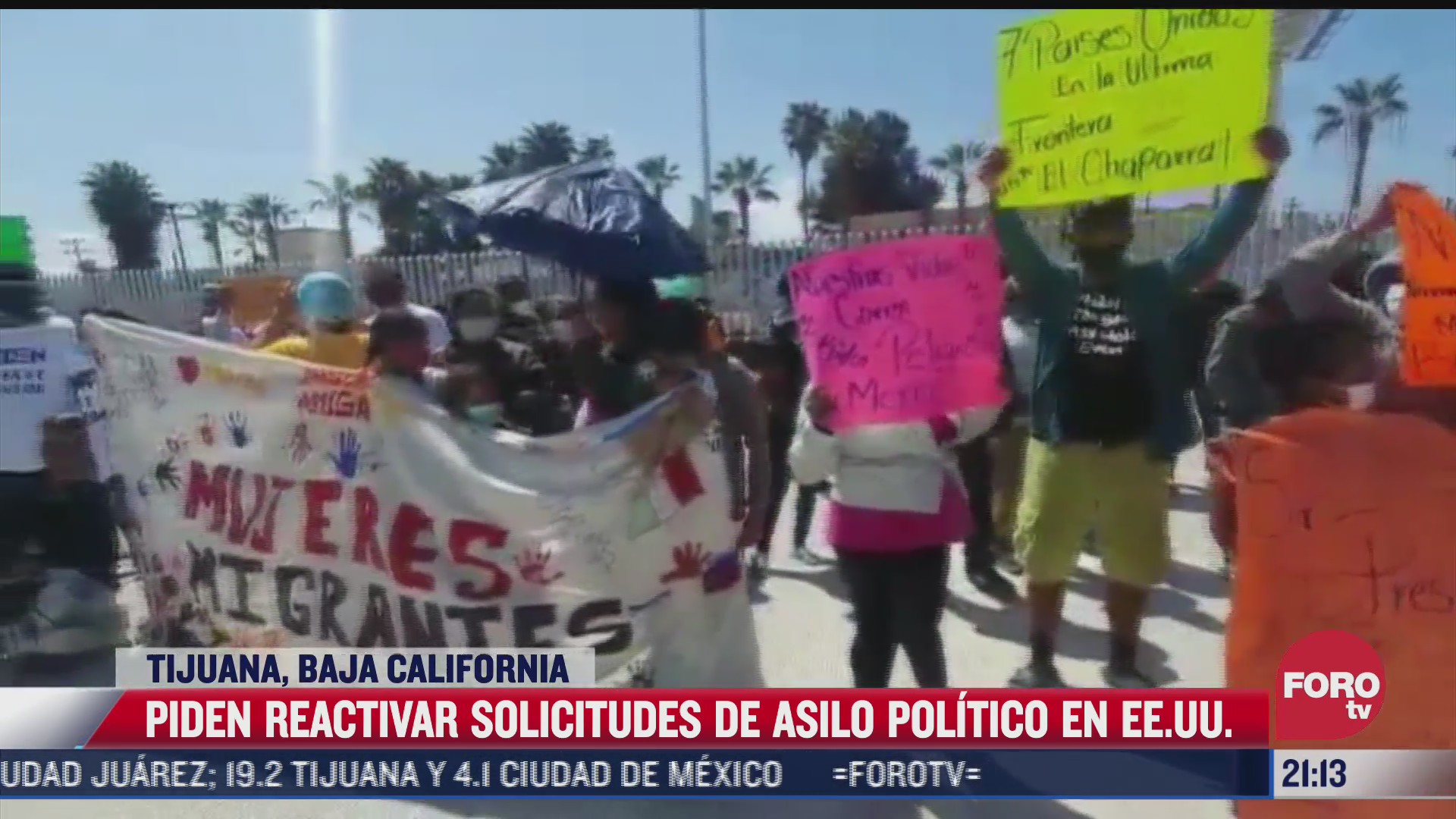 protestan migrantes en tijuana baja california