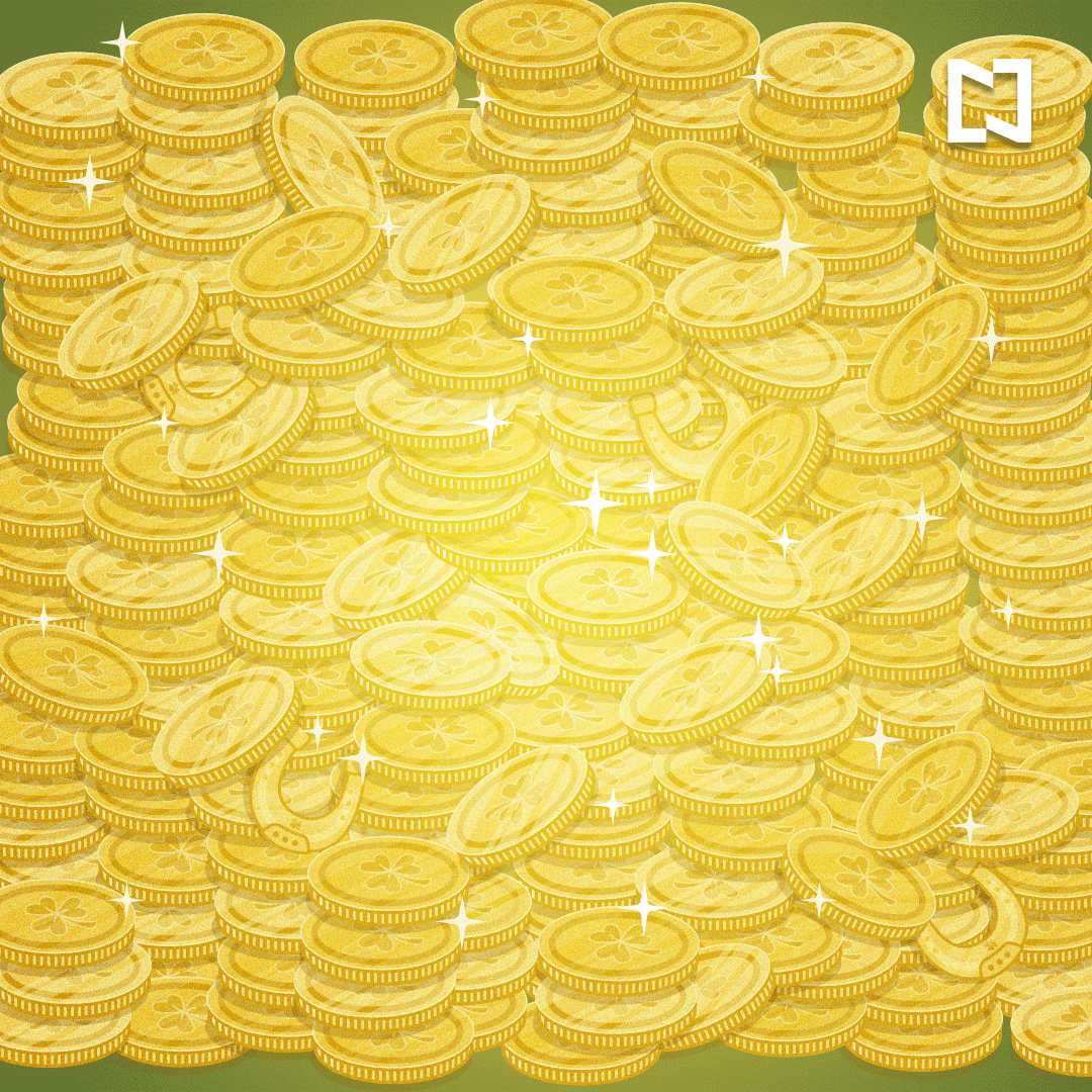 reto visual herraduras entre monedas de oro
