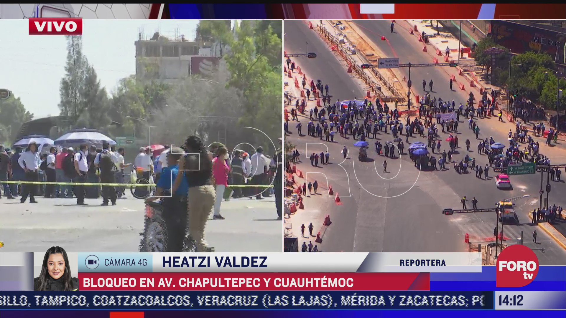 se registra manifestacion en avenida chapultepec