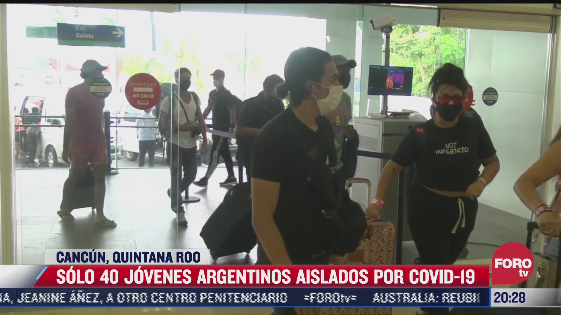 solo 40 jovenes argentinos aislados por covid 19 en cancun