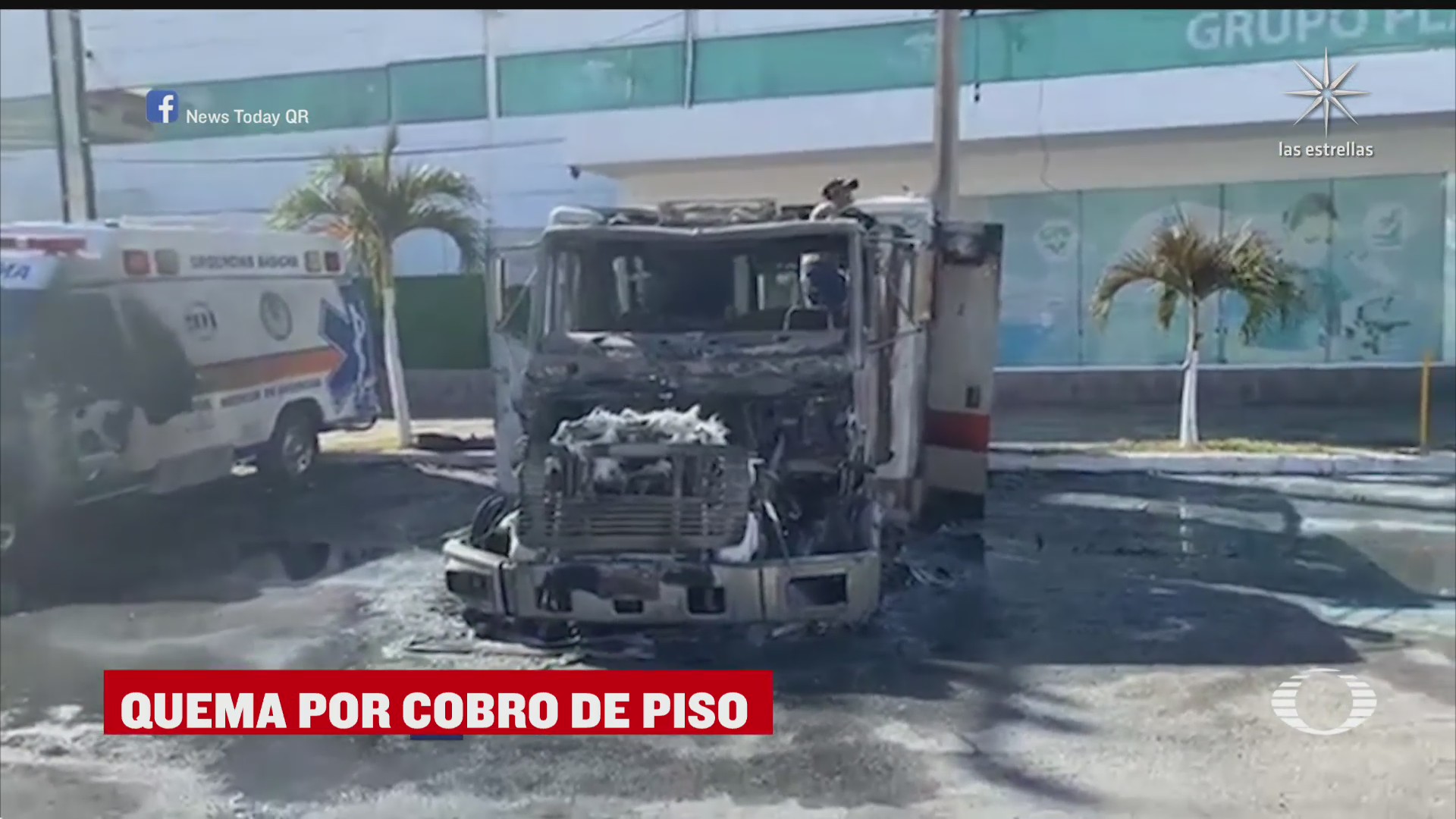 sujetos prenden fuego a ambulancias en cancun quintana roo