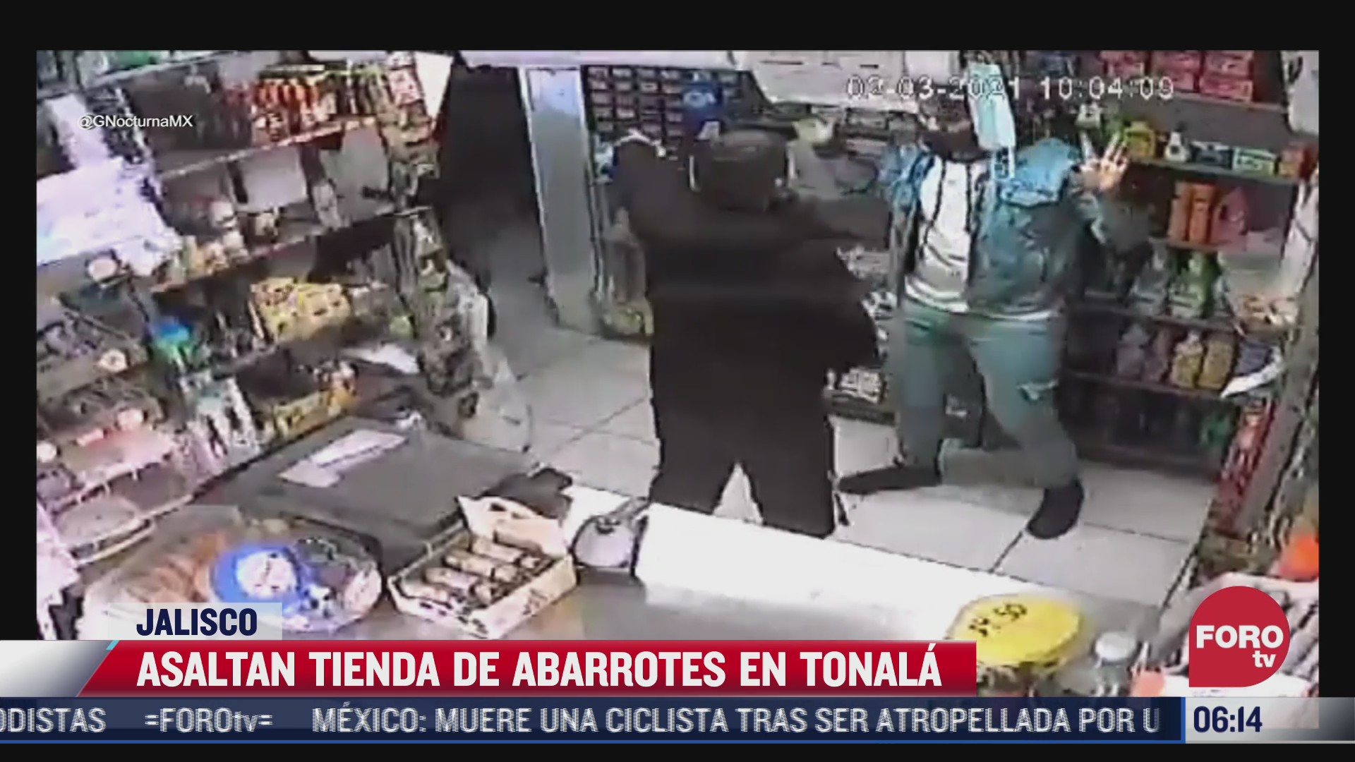 tres sujetos asaltaron una tienda de abarrotes en jalisco