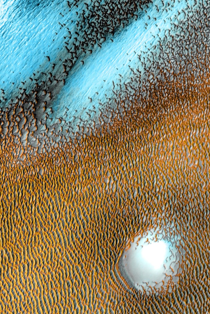 La foto de las dunas azules de Marte tomada por la NASA
