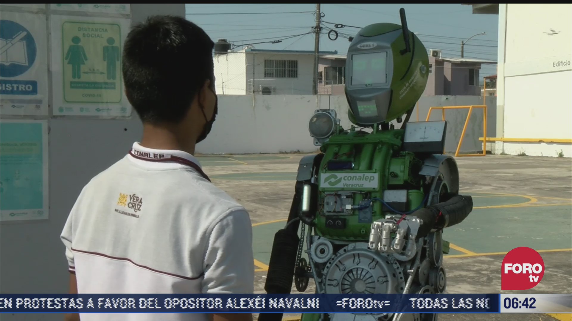 alumnos de conalep en veracruz crean robot para prevenir contagios covid