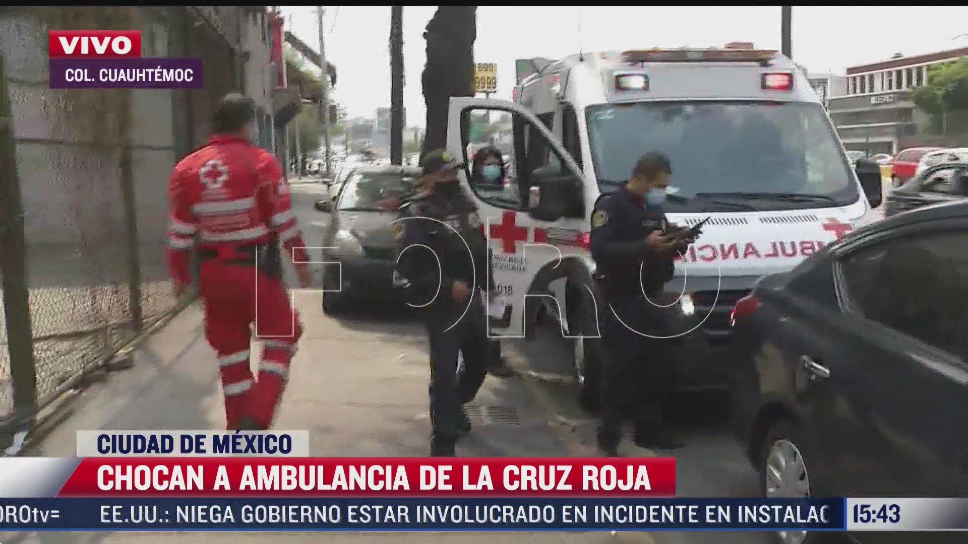 ambulancia es impactada por vehiculo en la colonia peralvillo