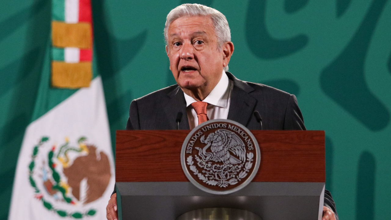 Andrés Manuel López Obrador, presidente de México, durante su conferencia de prensa en Palacio Nacional