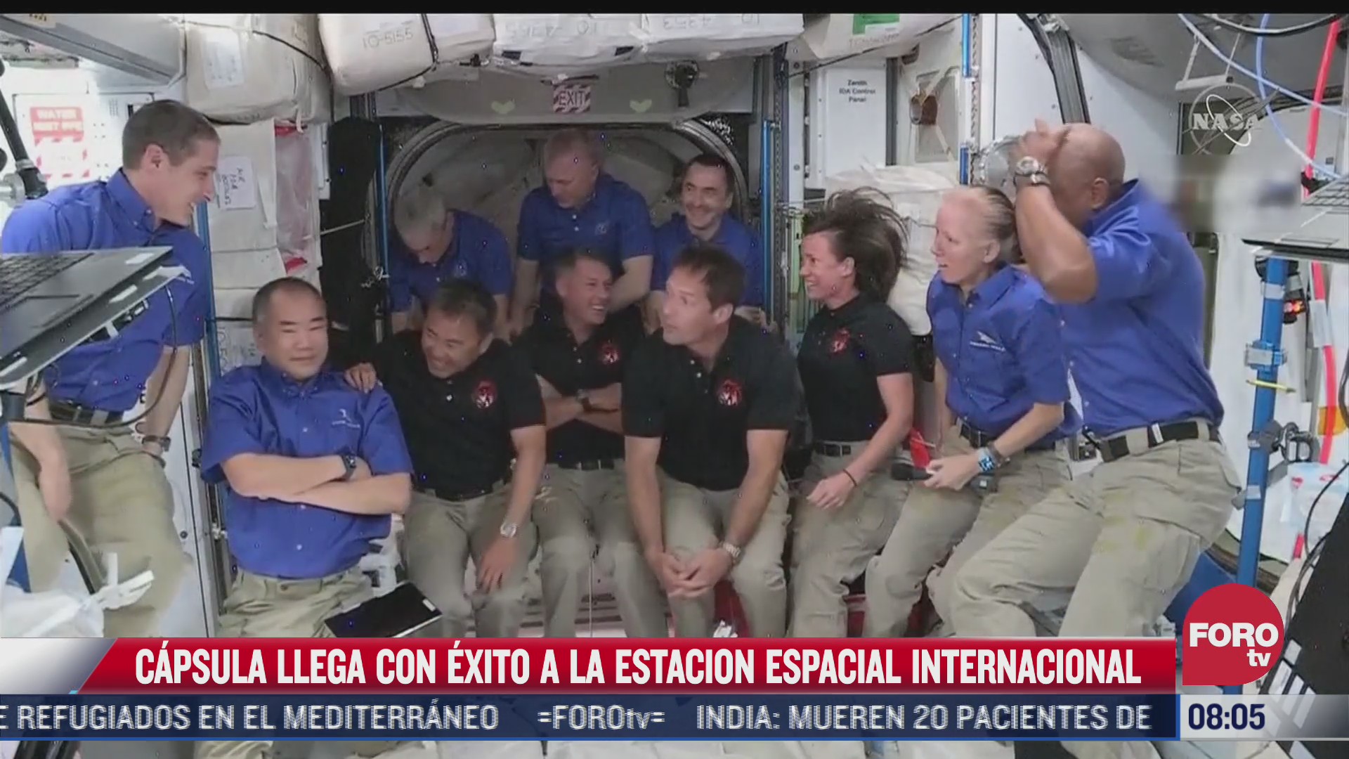 capsula llega con exito a la estacion espacial internacional