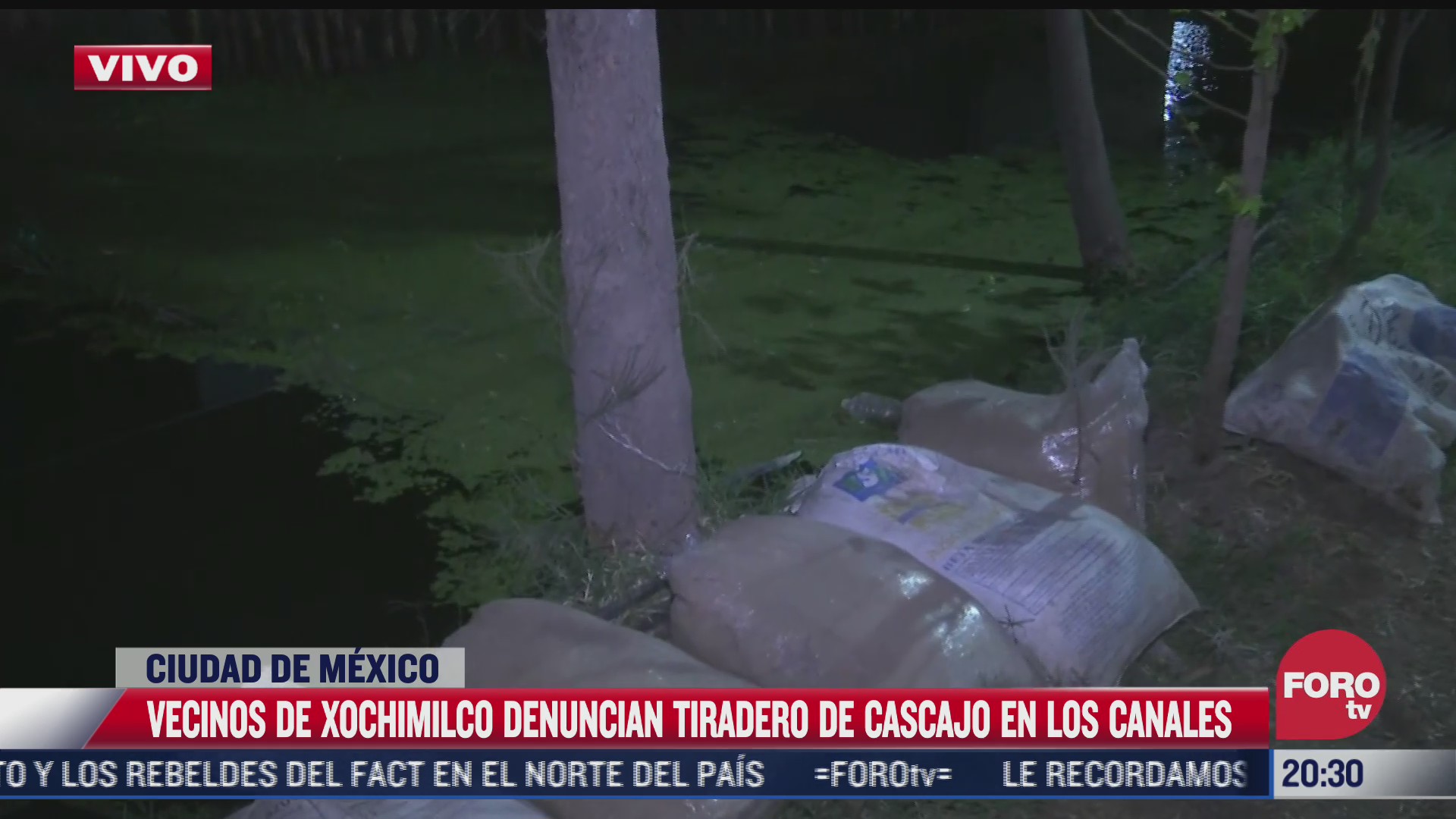 denuncian tiradero de cascajo en canales de xochimilco