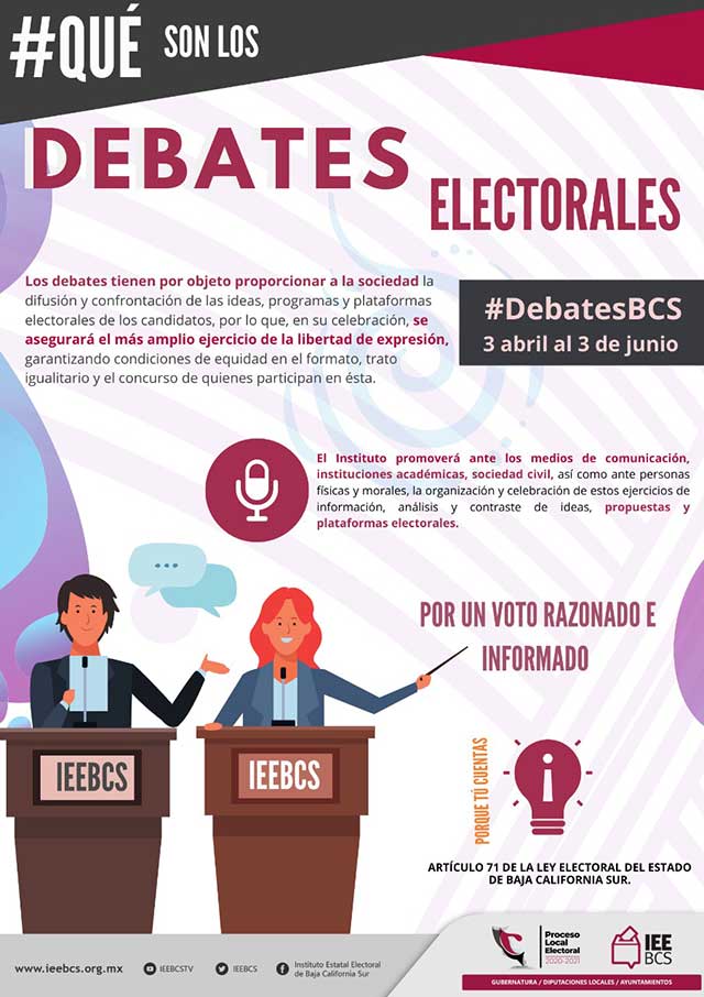 Elecciones 2021 Cuándo es el debate en Baja California Sur