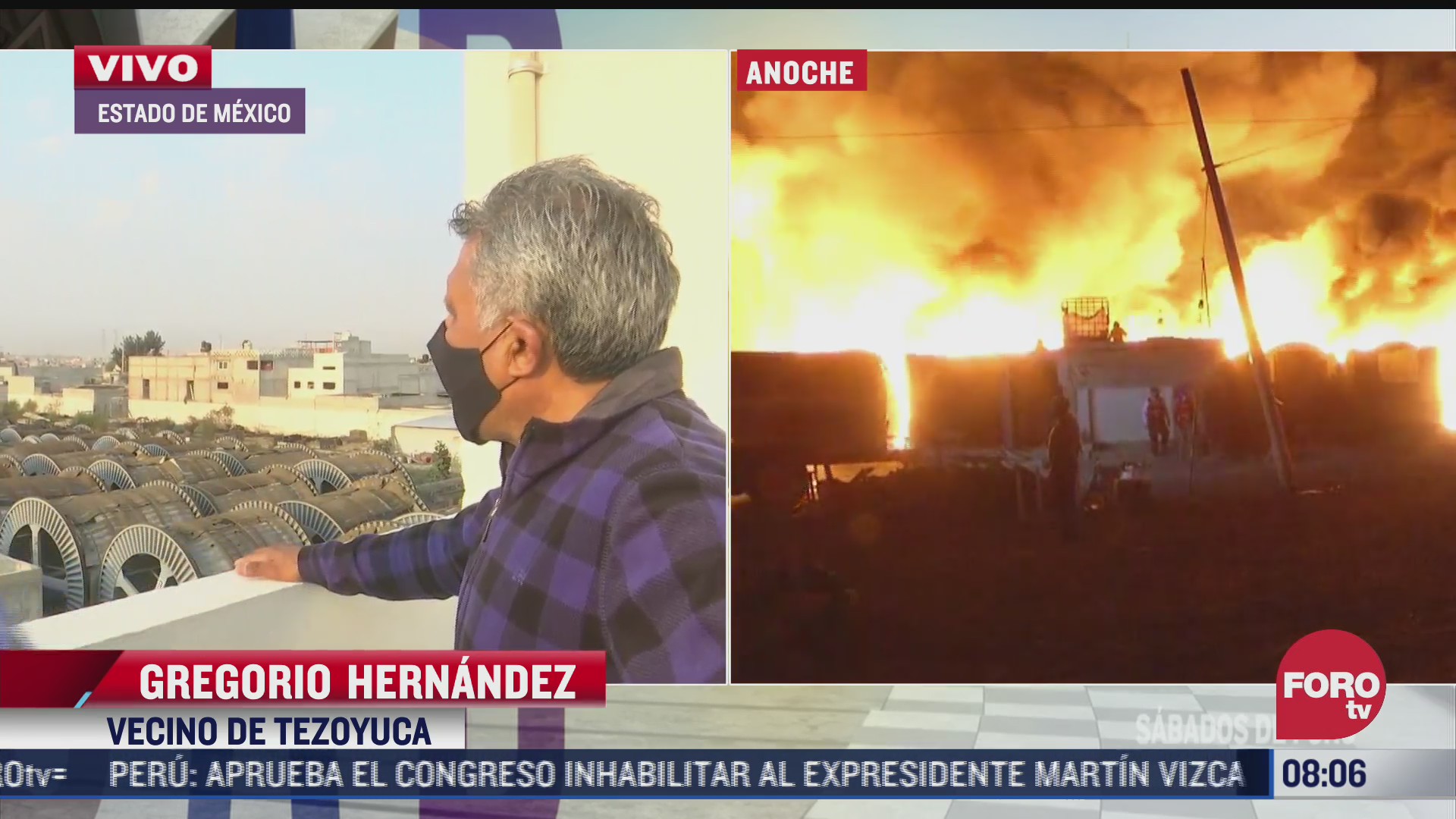evacuados regresan a sus casas tras incendio de fabrica en el estado de mexico