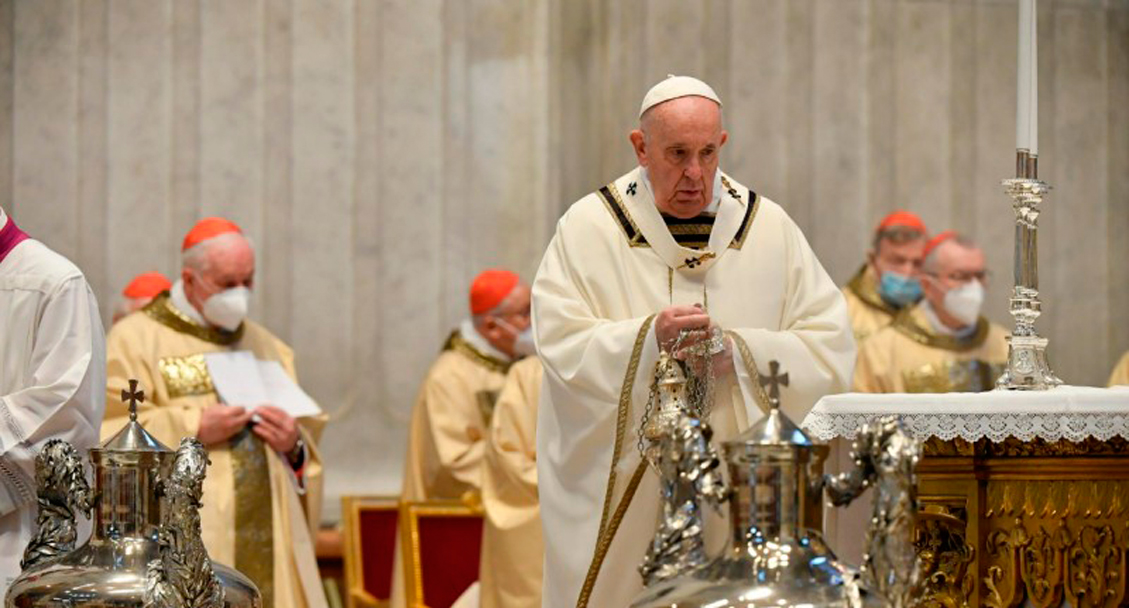 Fotos del Jueves Santo de 2021 y Papa Francisco en el Vaticano