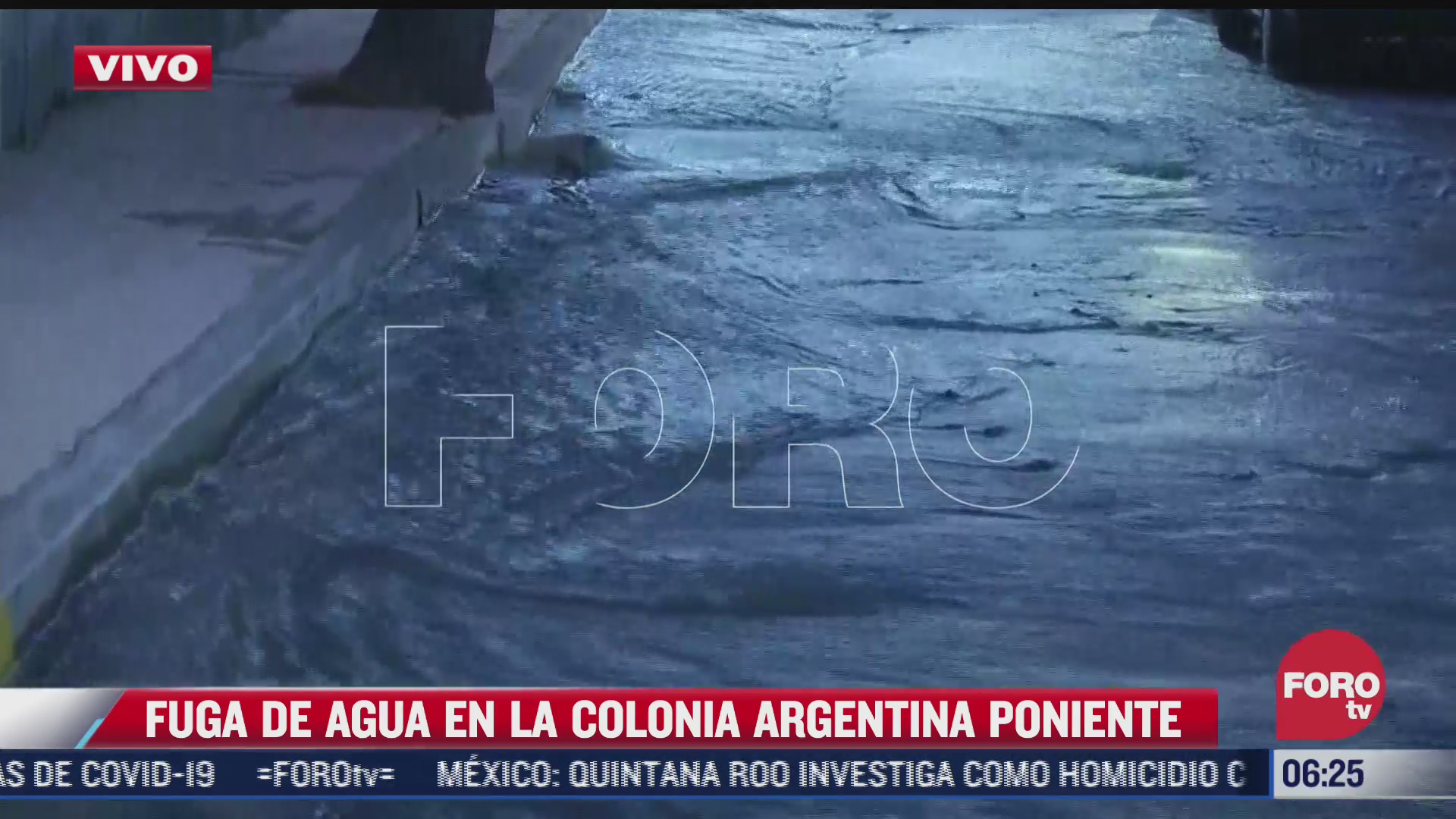 fuerte fuga de agua potable en la colonia argentina poniente cdmx