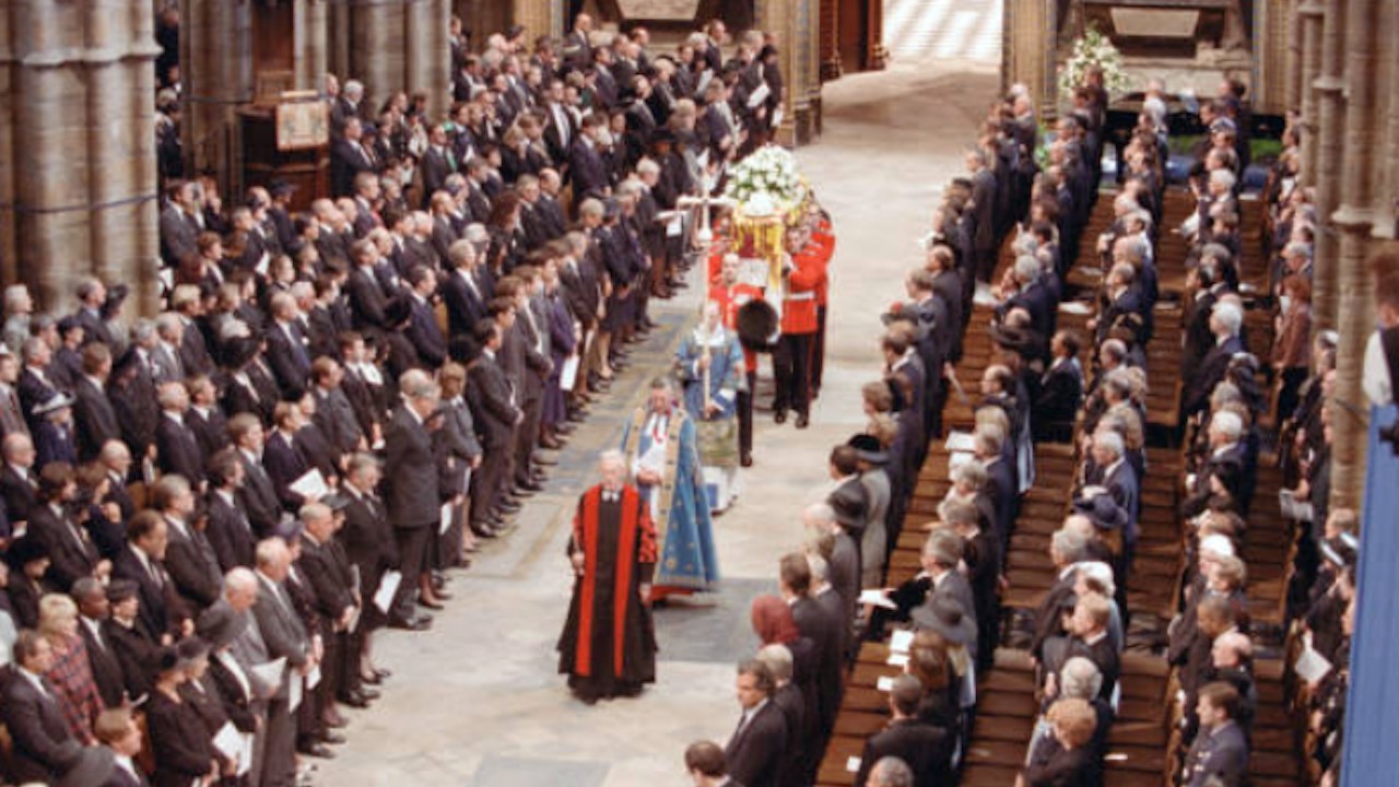 El funeral de Diana, princesa de Gales en la Abadía de Westminster, Londres. 6 de septiembre de 1997 (Getty Images)