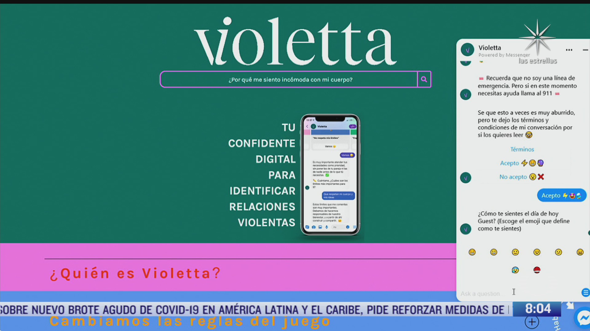 mexicanas crean a violeta confidente digital que apoya a mujeres victimas de violencia