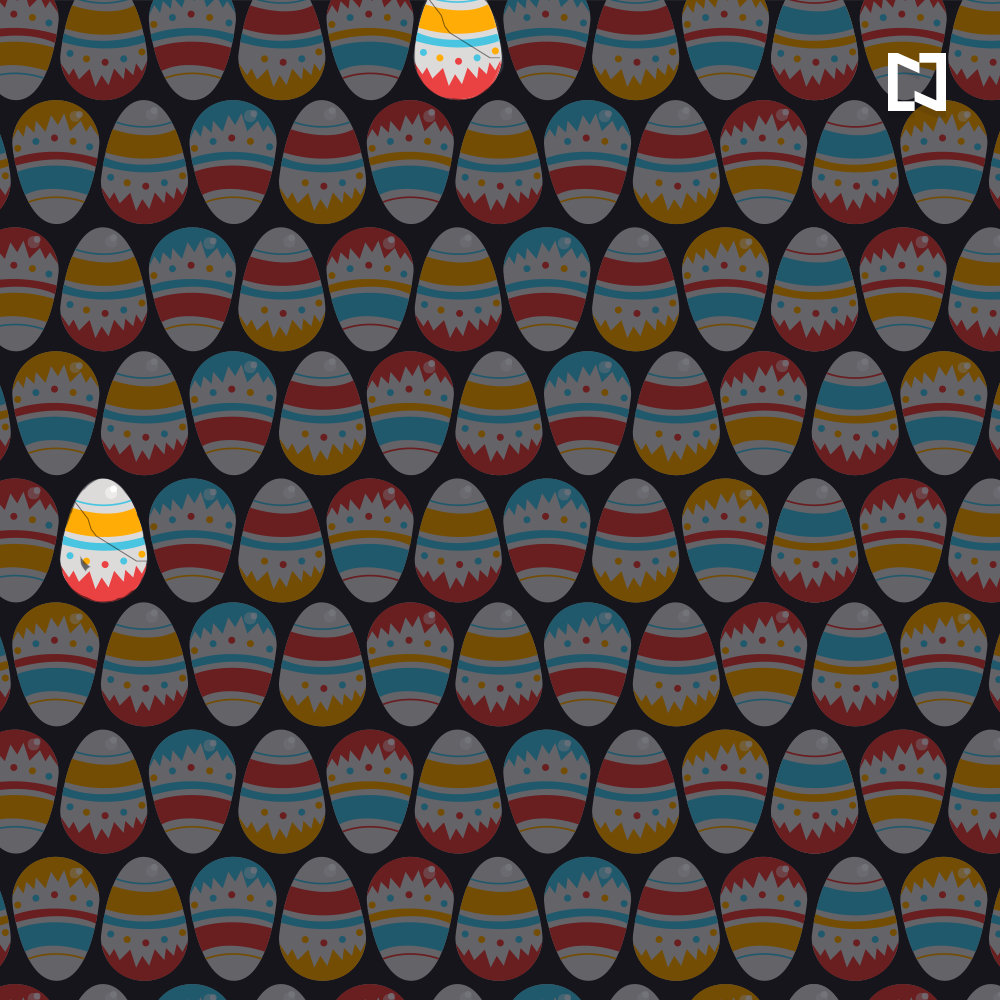 Reto visual: Encuentra los huevos de Pascua rotos