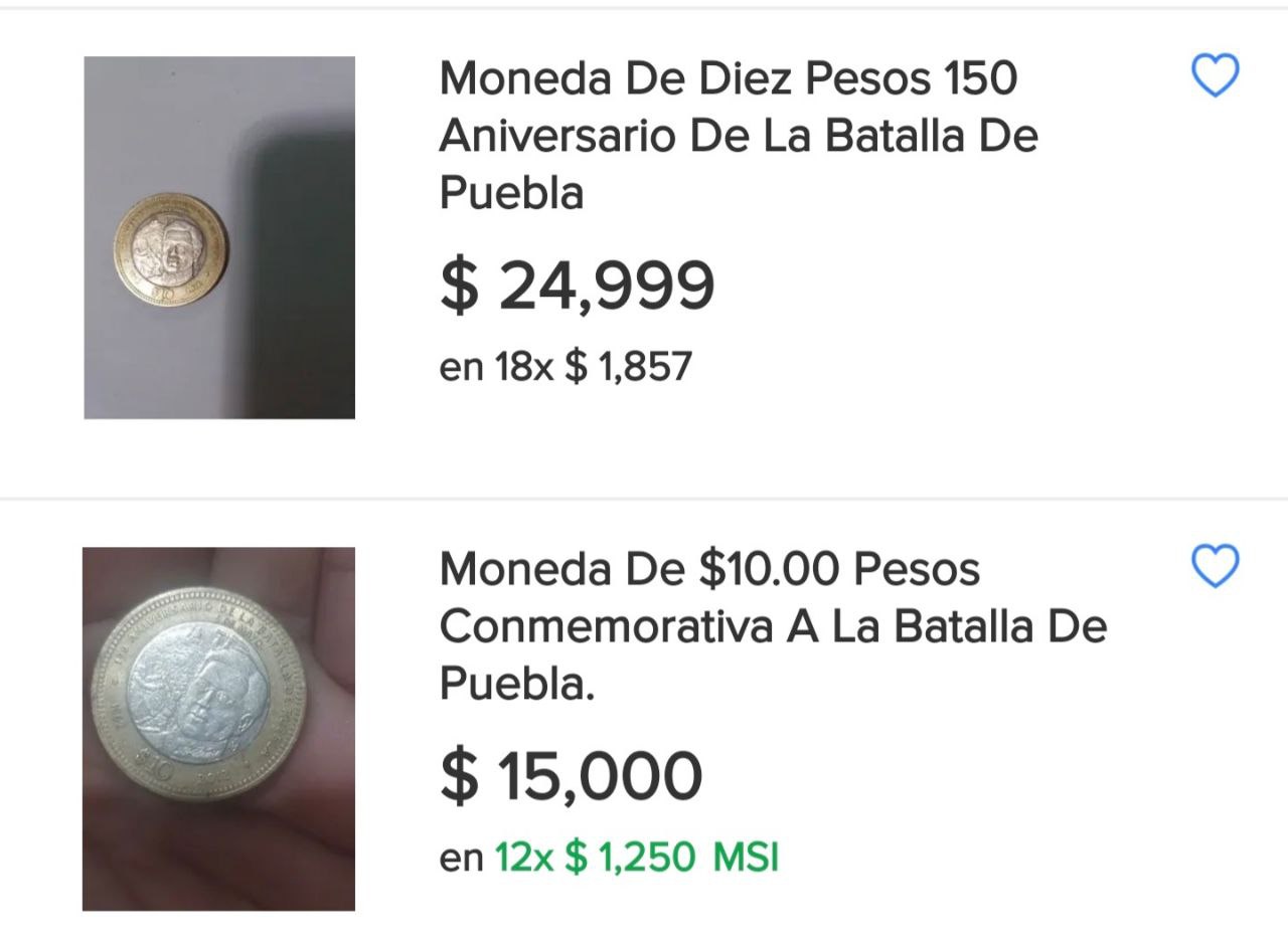Moneda de Batalla de Puebla se vende por 15 mil en internet