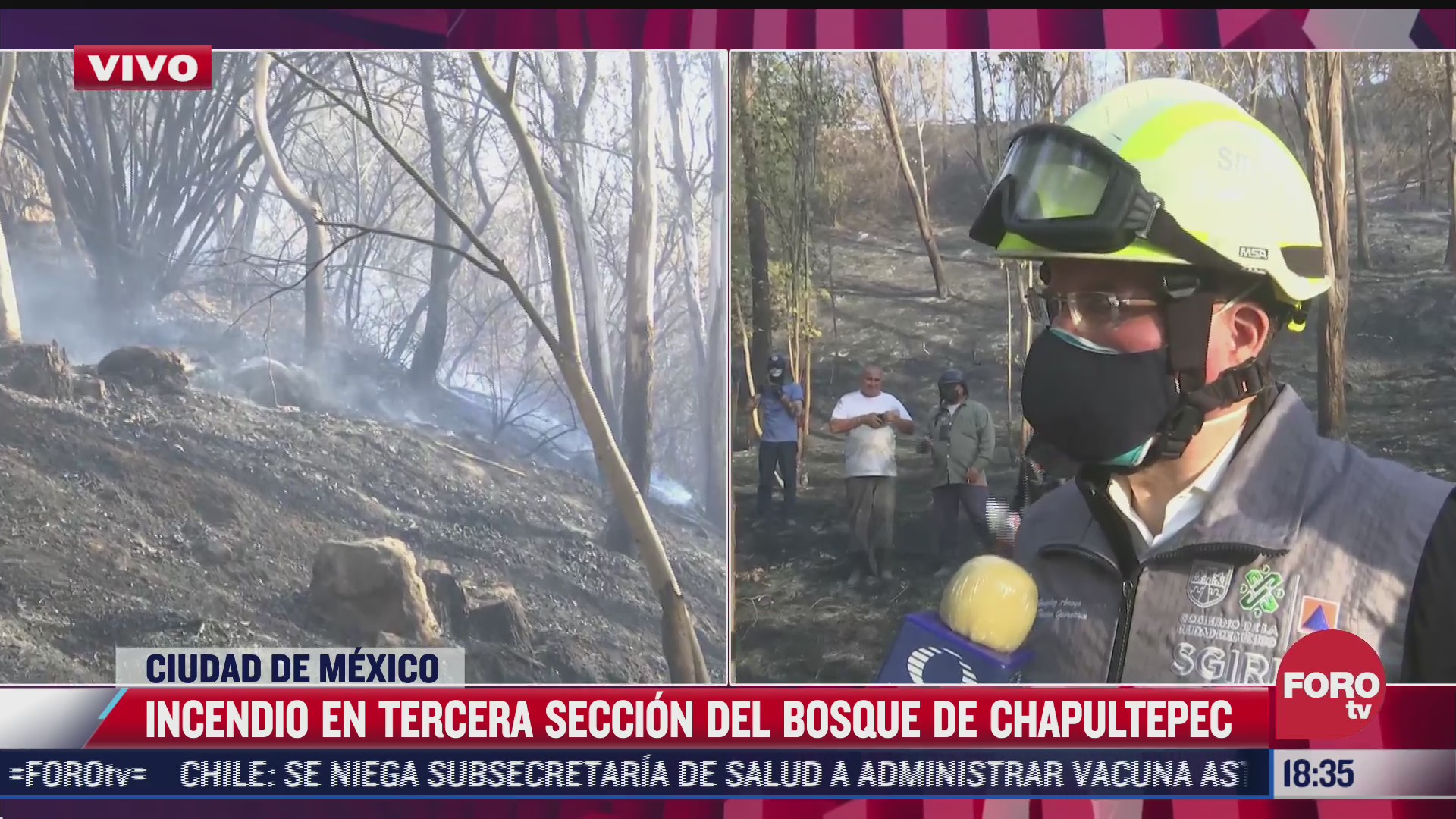 pronta accion permitio sofocar incendio en bosque de chapultepec sgirp cdmx