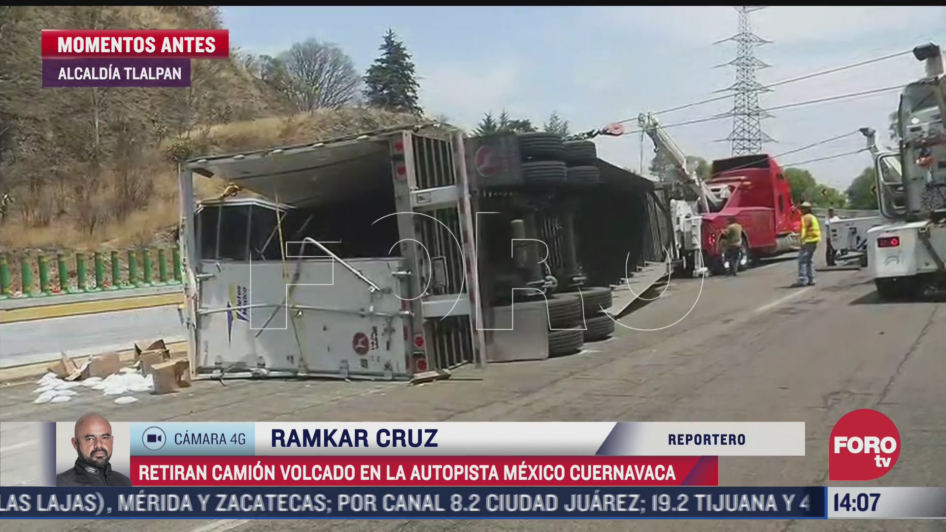 retiran trailer cargado con medicamentos en la autopista mexico cuernavaca