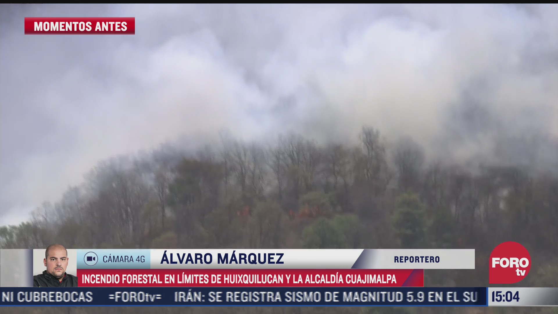 se registra incendio forestal en alcaldia cuajimalpa