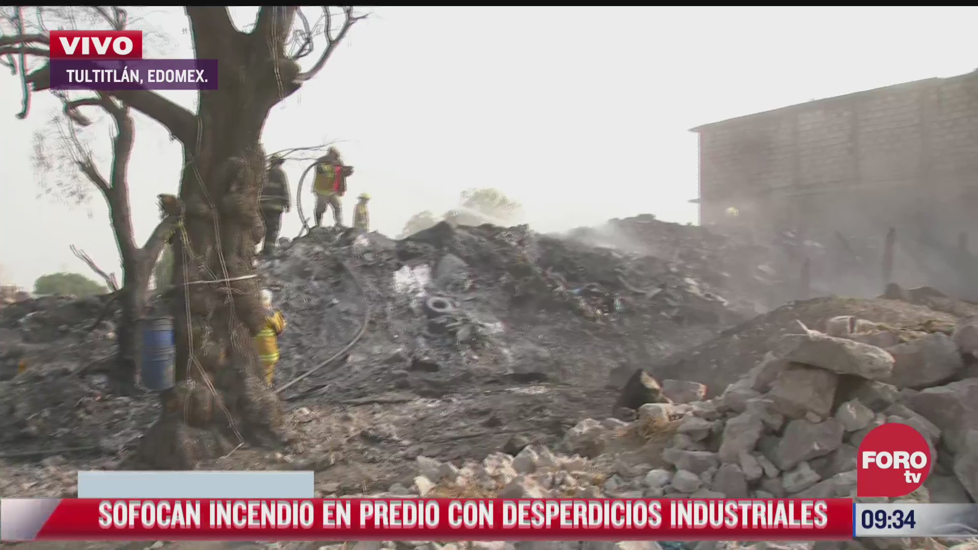 sofocan incendio en predio con desperdicios industriales en tultitlan