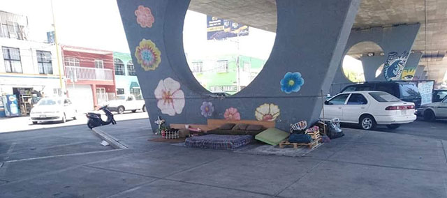 Foto: Orden en "hogar" de persona que vive bajo puente se vuelve viral