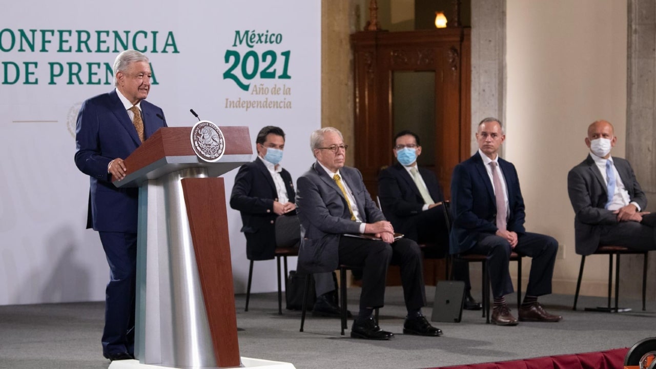 Andrés Manuel López Obrador durante la conferencia matutina