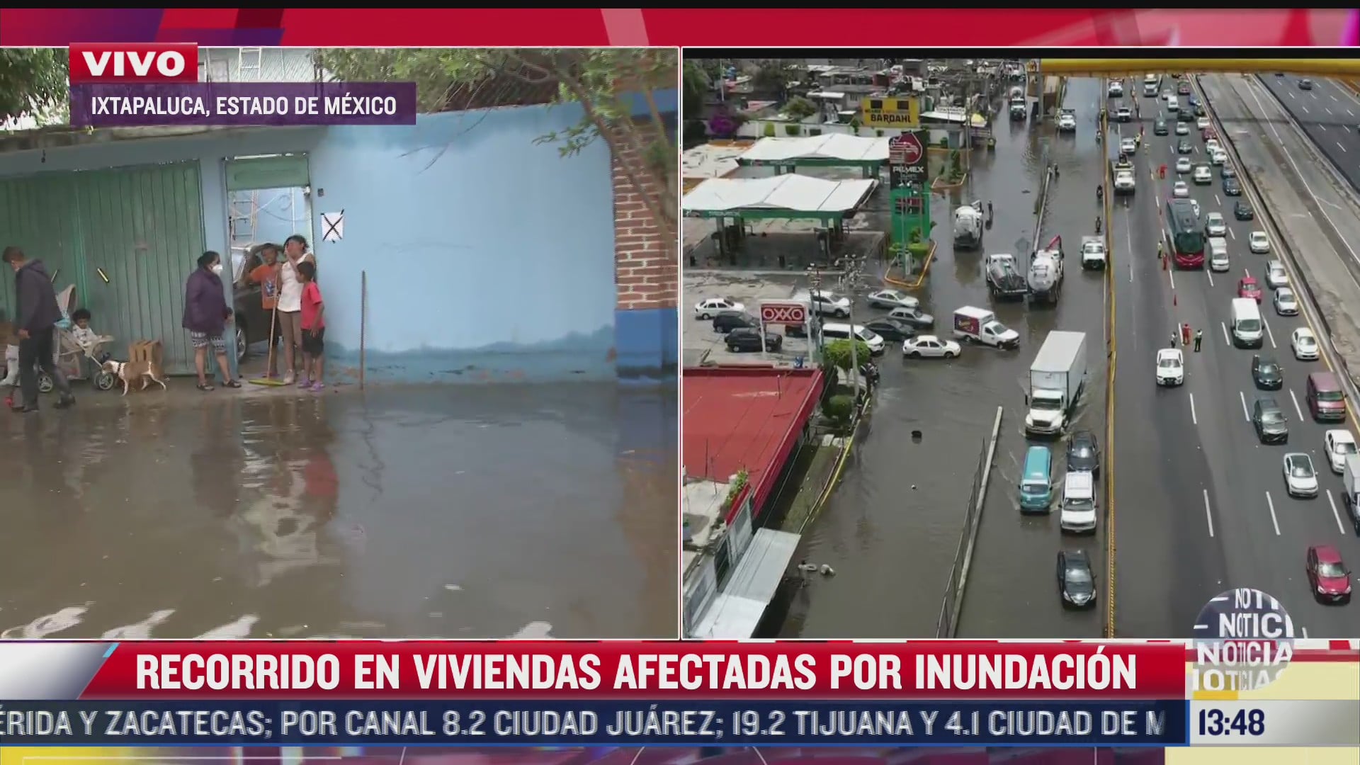 baja nivel de agua tras inundacion en colonia 20 de noviembre en ixtapaluca
