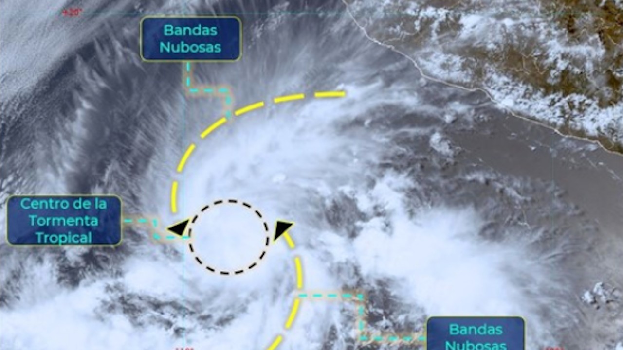 Tormenta tropical 'Blanca', a 840 kilómetros de Cabo Corrientes, Jalisco (Conagua)