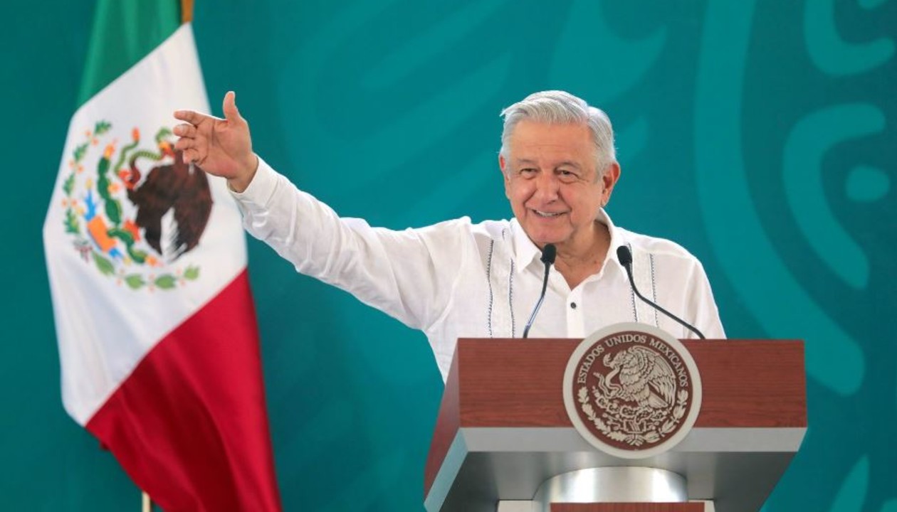 El presidente Andrés Manuel López Obrador durante conferencia matutina