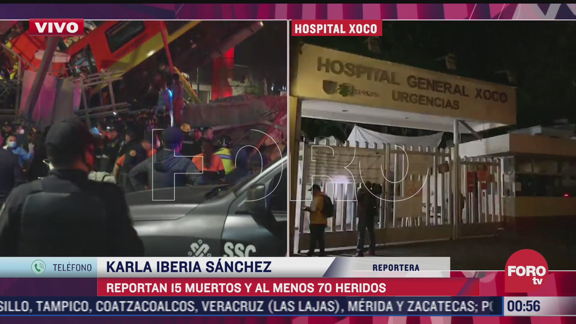 estos son los hospitales a donde fueron trasladados los lesionados del accidente en metro