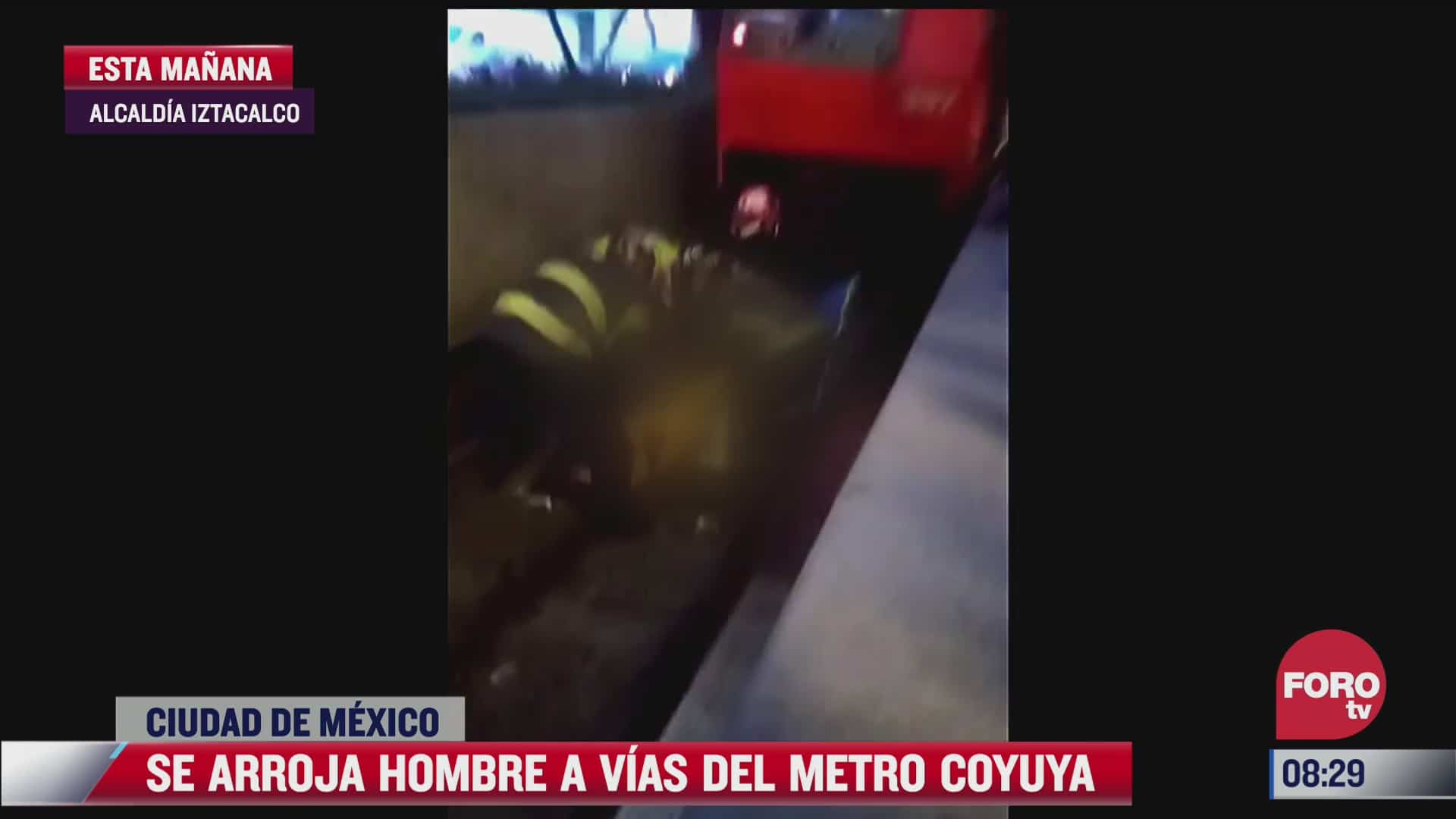 hombre se arroja a las vias de la estacion coyuya del metro