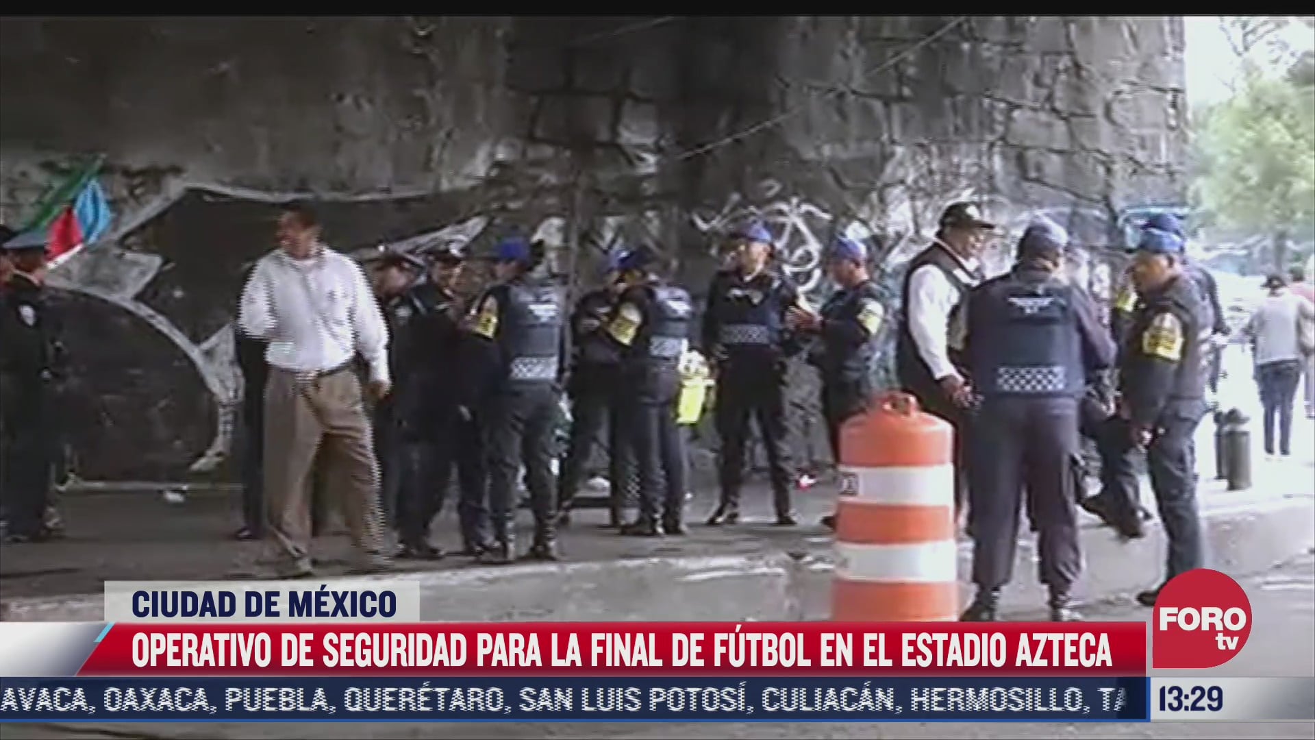 implementan operativo de seguridad para final de futbol en estadio azteca