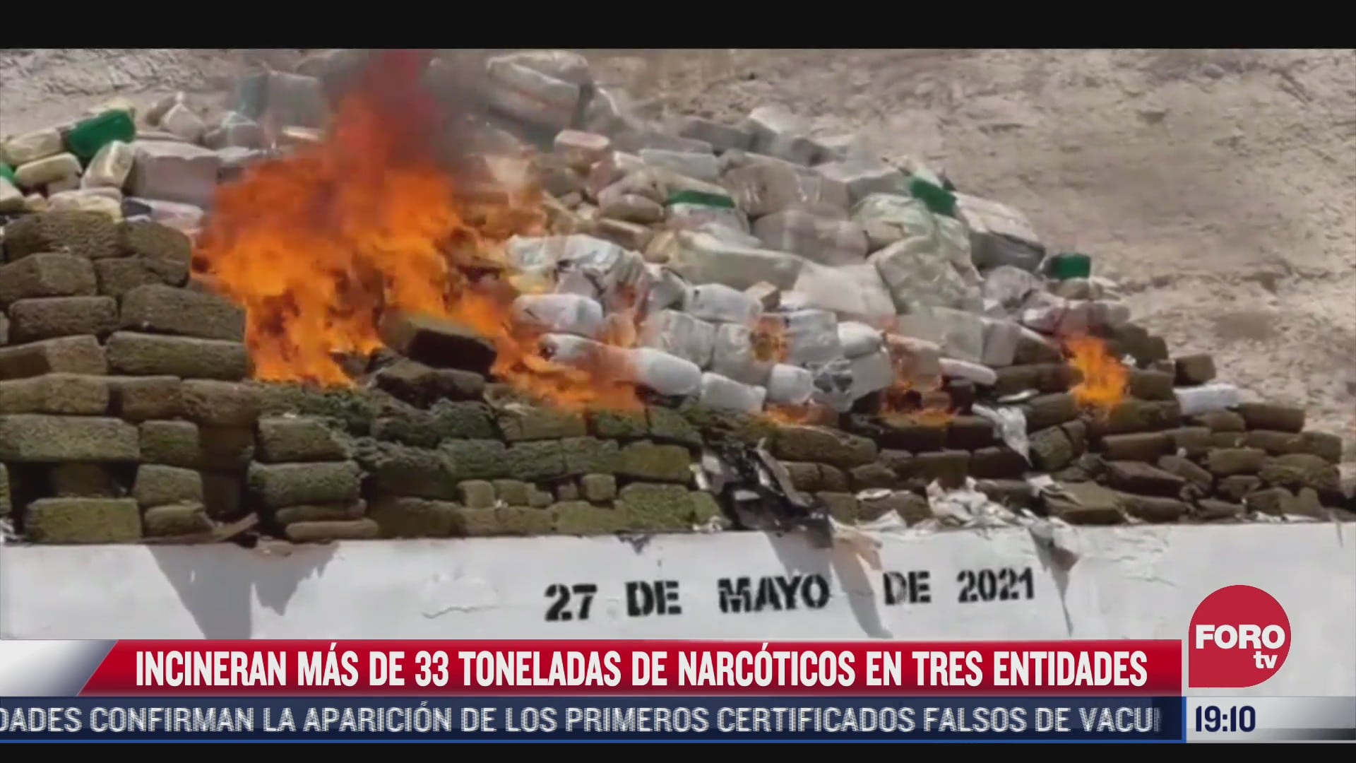 incineran mas de 33 toneladas de narcoticos en nuevo leon