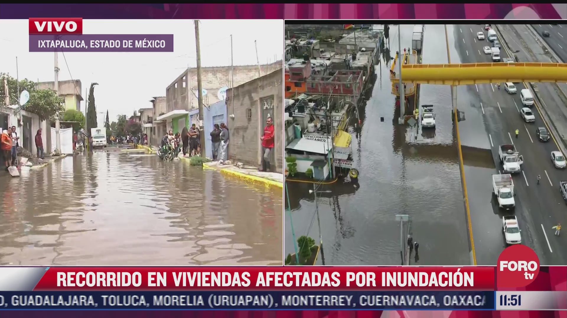 inundaciones alcanzan los 50 centimetros en ixtapaluca estado de mexico