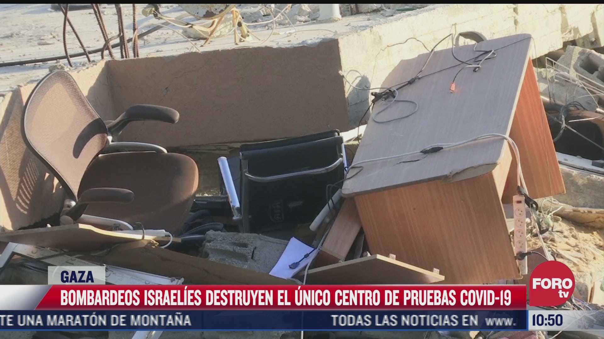 israel destruye unico centro de pruebas covid 19 en gaza
