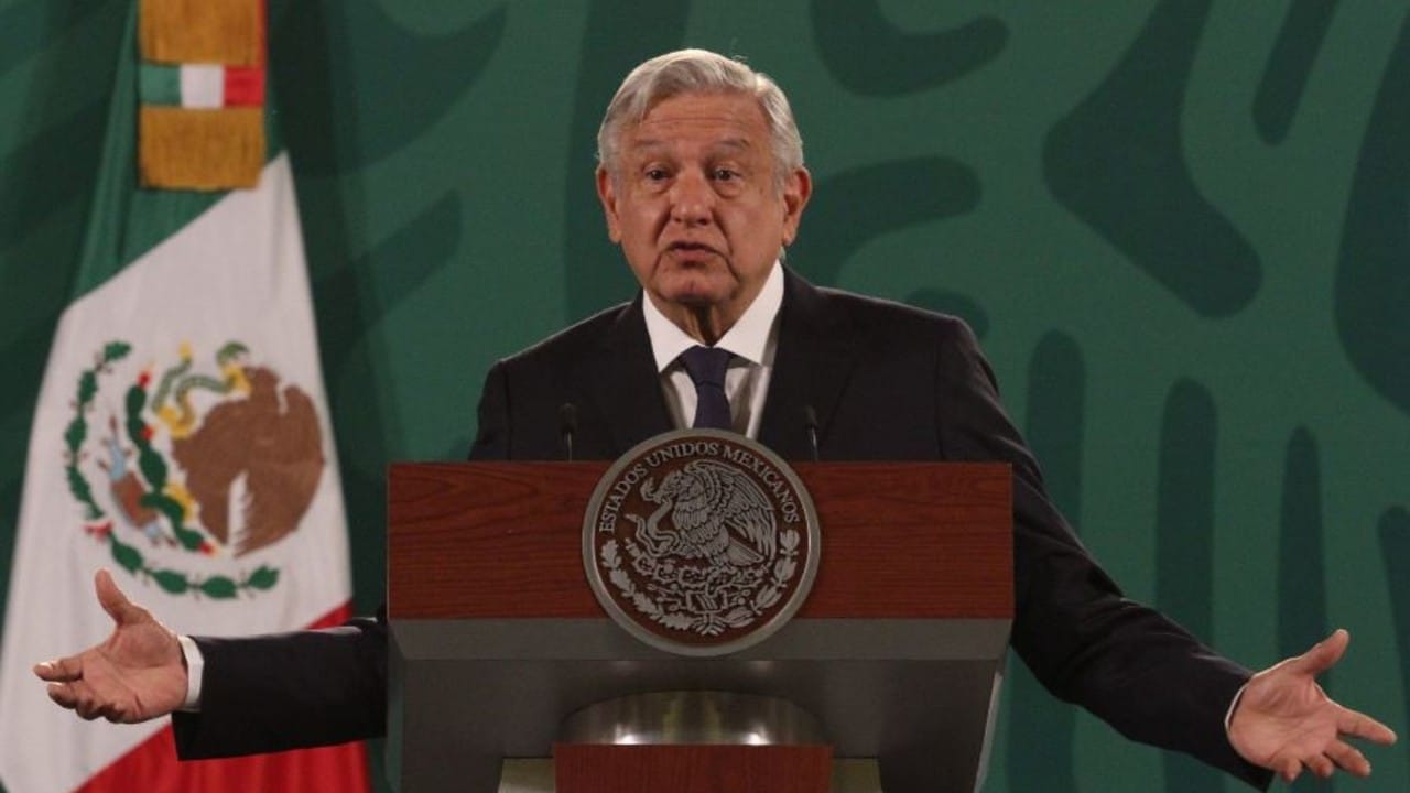 López Obrador en conferencia desde Palacio Nacional
