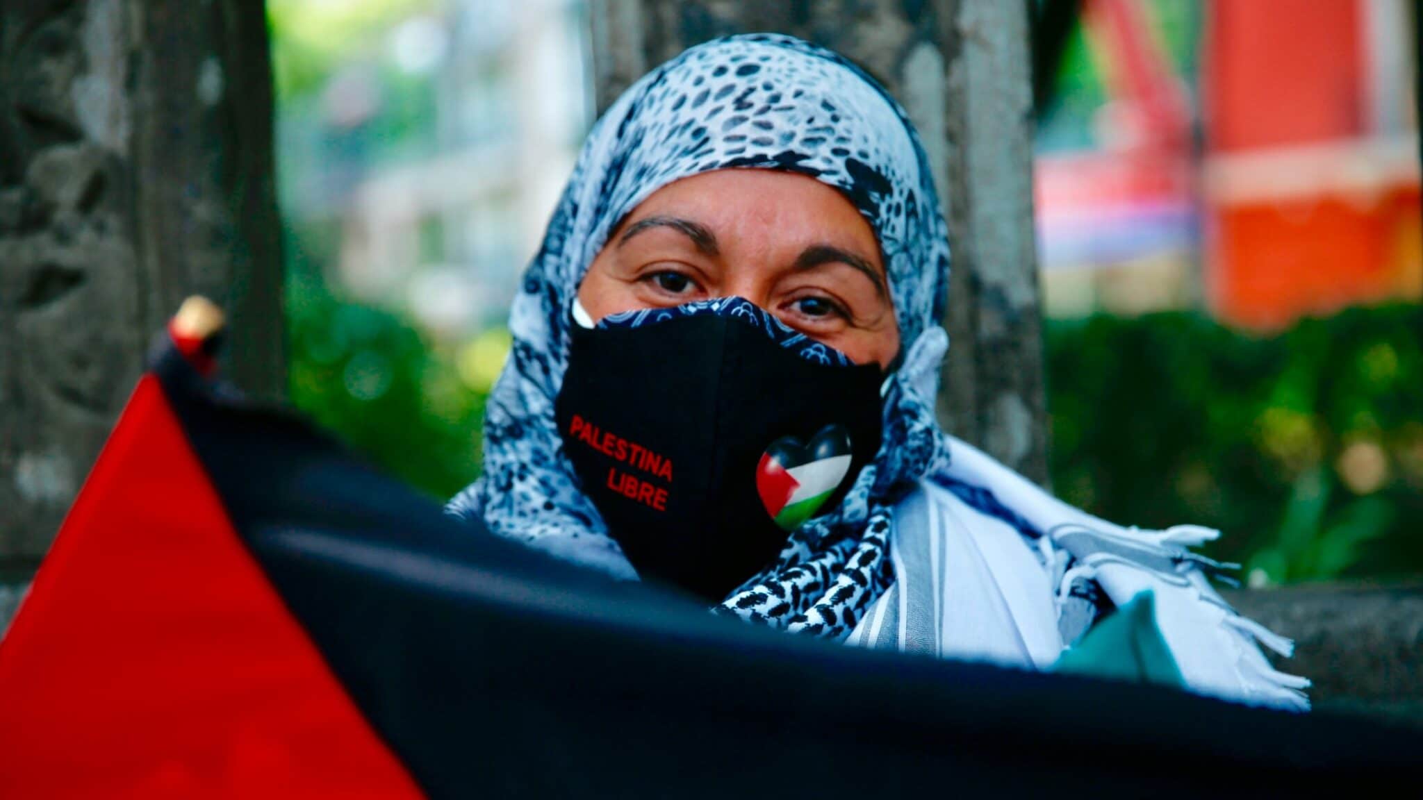 Mexicanos y palestinos protestan en la CDMX para exigir mayor solidaridad del Gobierno