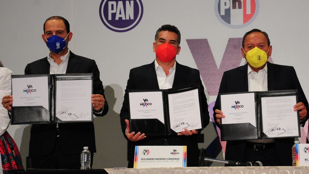PAN, PRI y PRD formarán una alianza legislativa tras elecciones