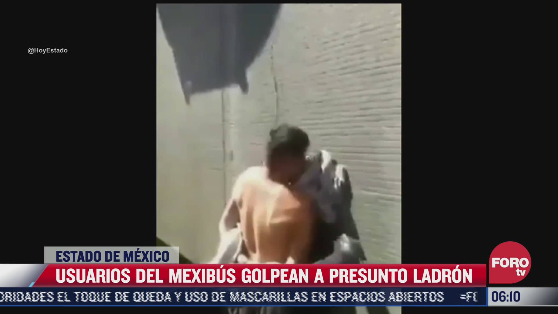 pasajeros del mexibus golpean a ladron en la estacion la presa chimalhuacan