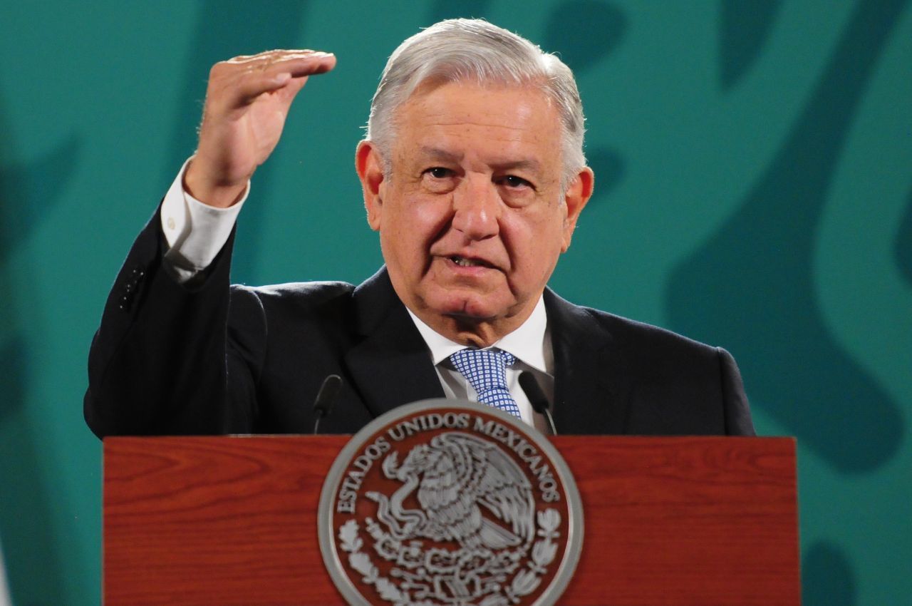 Andrés Manuel López Obrador, presidente de México, durante su participación en la conferencia.