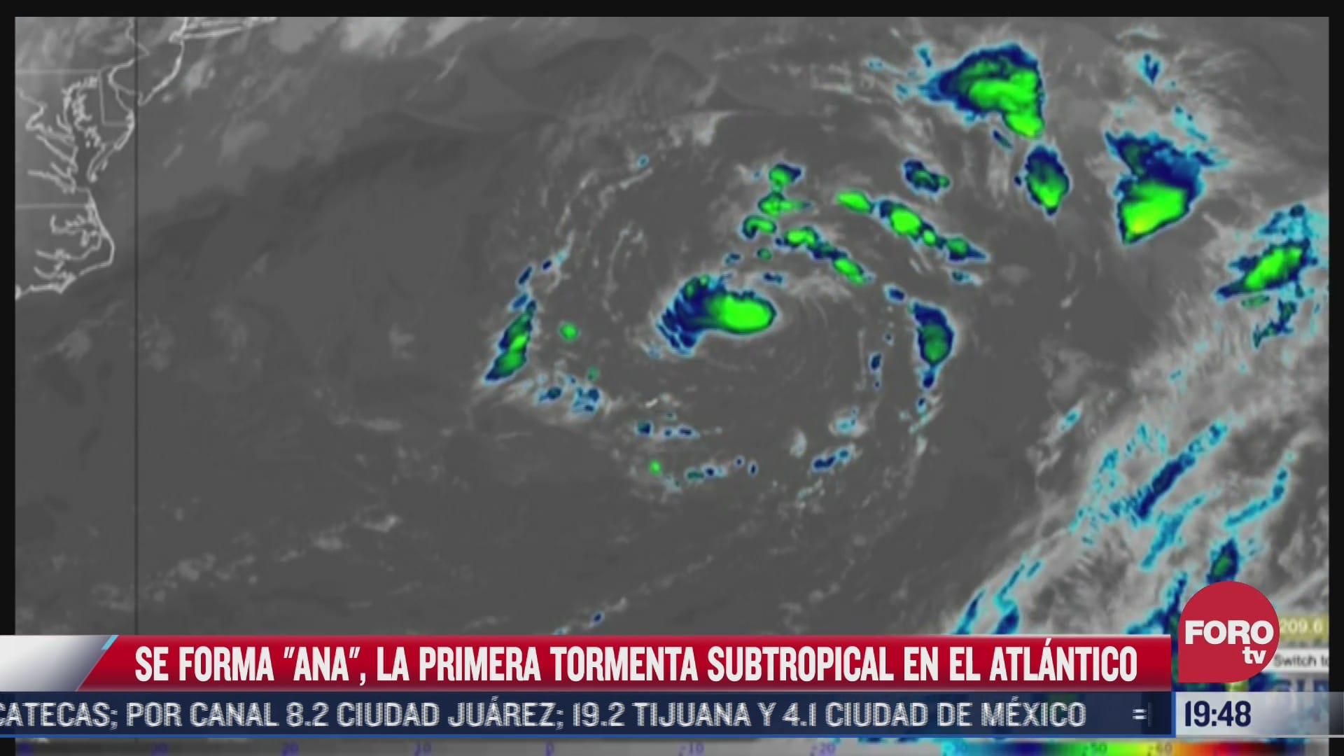 se forma tormenta sub tropical ana en el atlantico