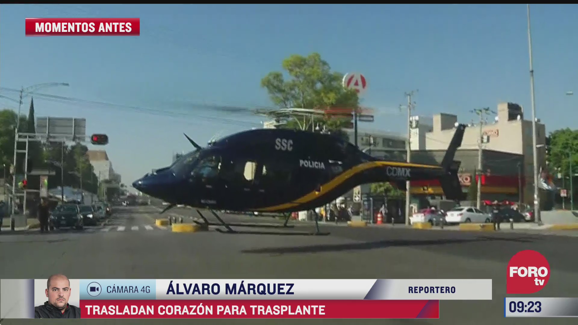 trasladan en helicoptero un corazon al hospital infantil de mexico